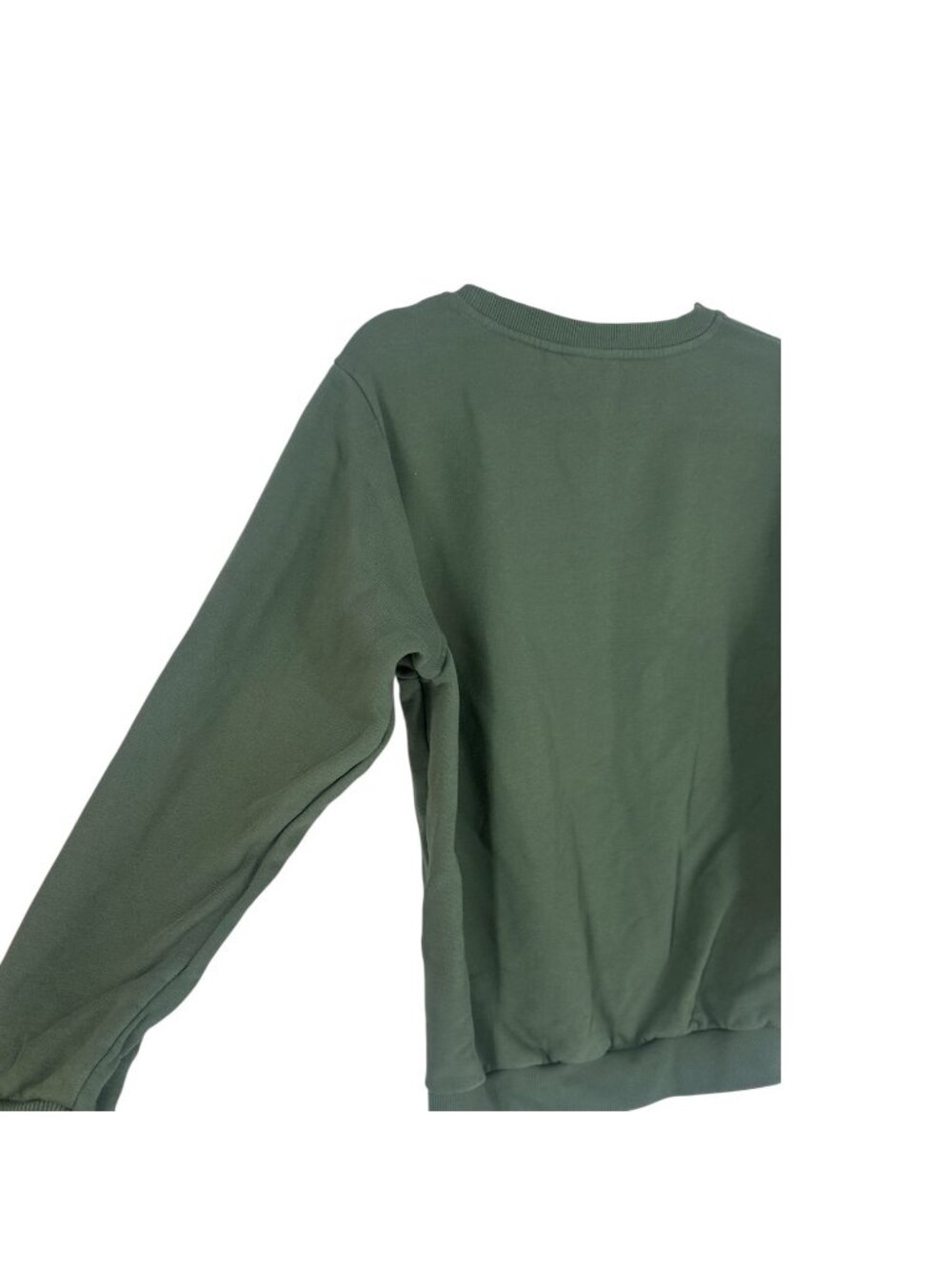 Fjallraven Logo Sweatshirt Womens Large Olive Green Fleece Pullover Gorpcore - Picture 3 of 10